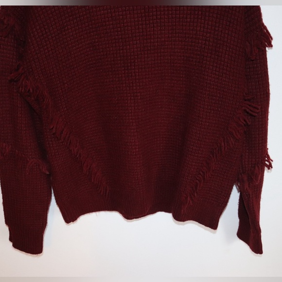 Michael Kors | merlot fringe sweater - Picture 3 of 7